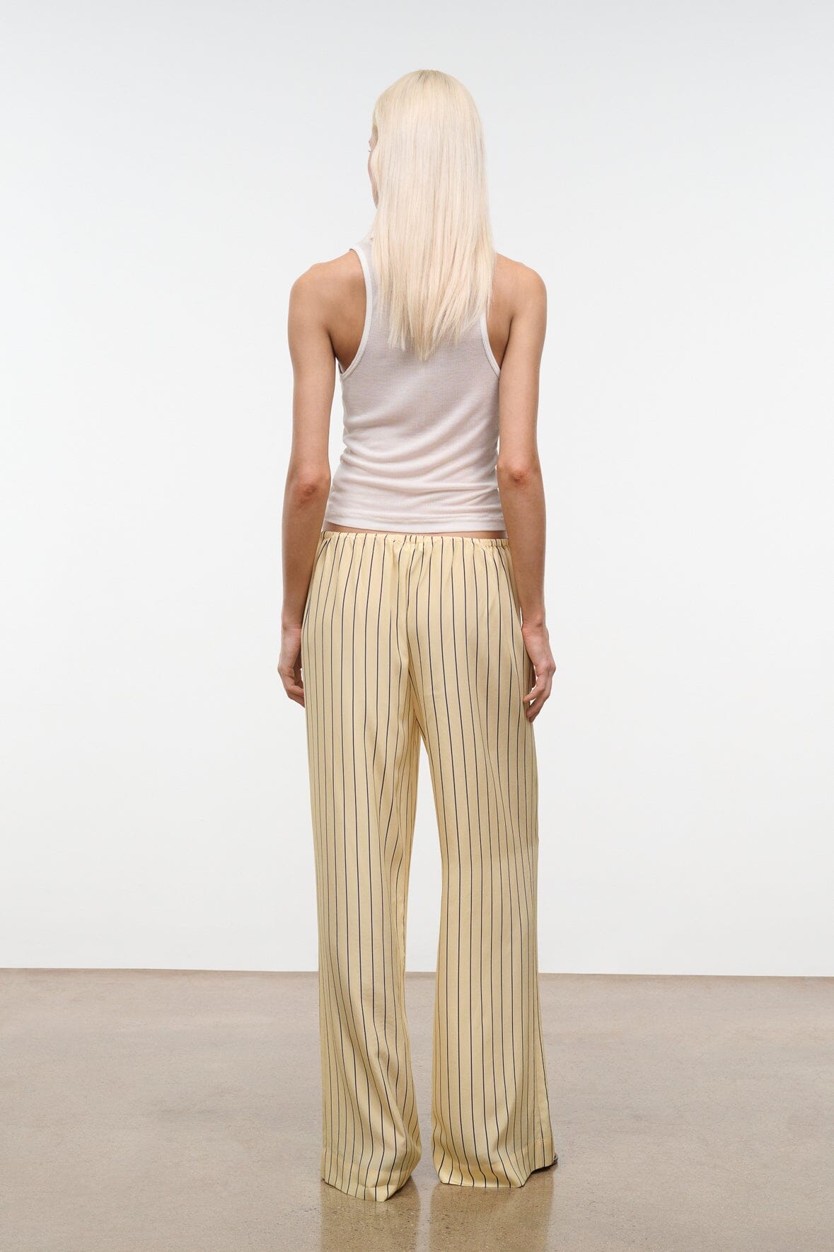 STAUD | Stroll Silk Pant Monday Stripe