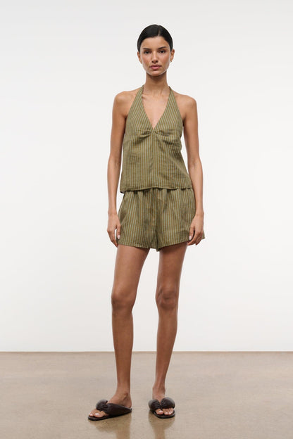 STAUD | Paddle Linen Short Porto Stripe