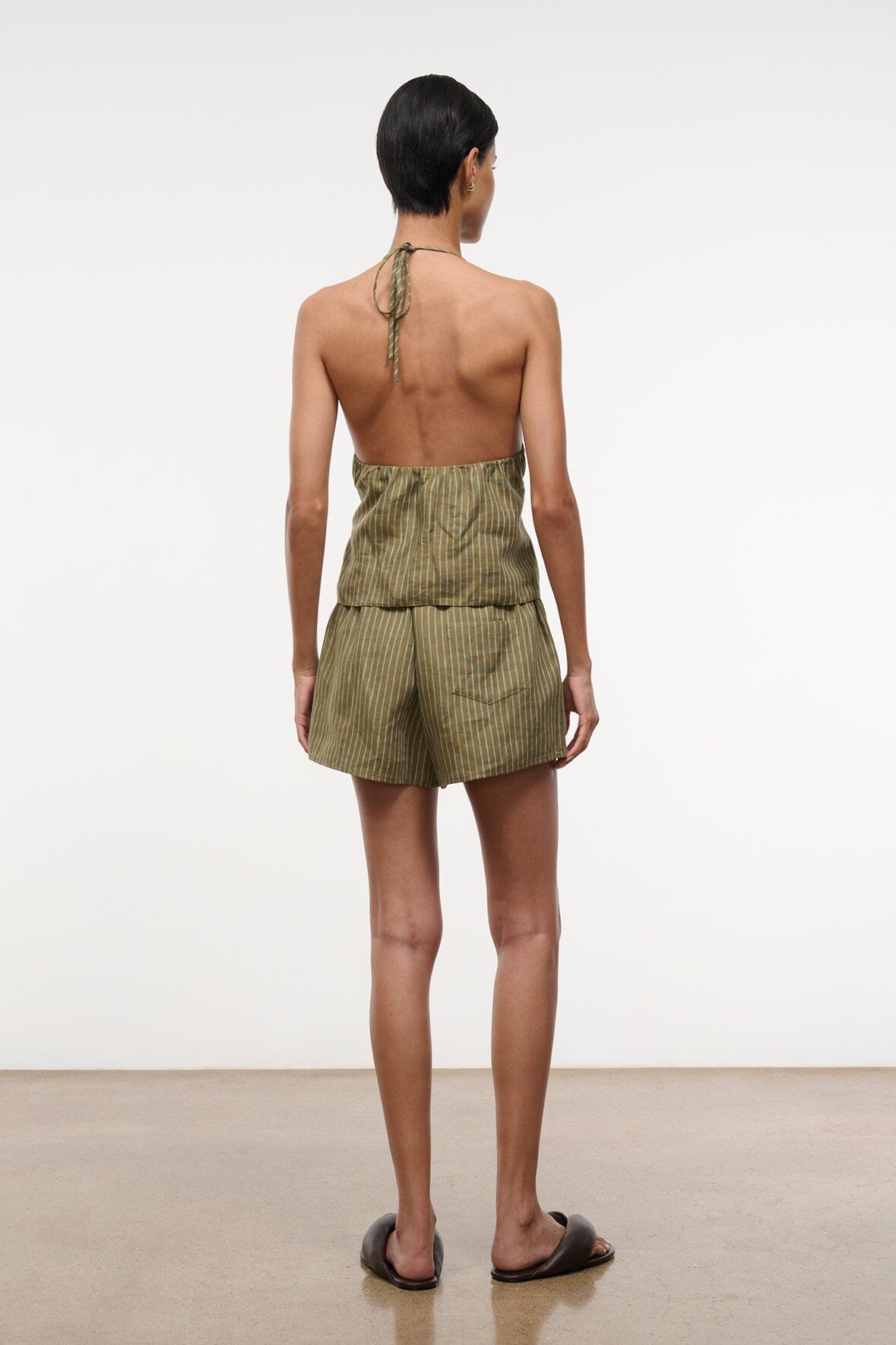 STAUD | Paddle Linen Short Porto Stripe