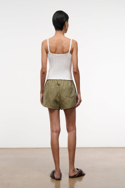 STAUD | Paddle Linen Short Porto Stripe