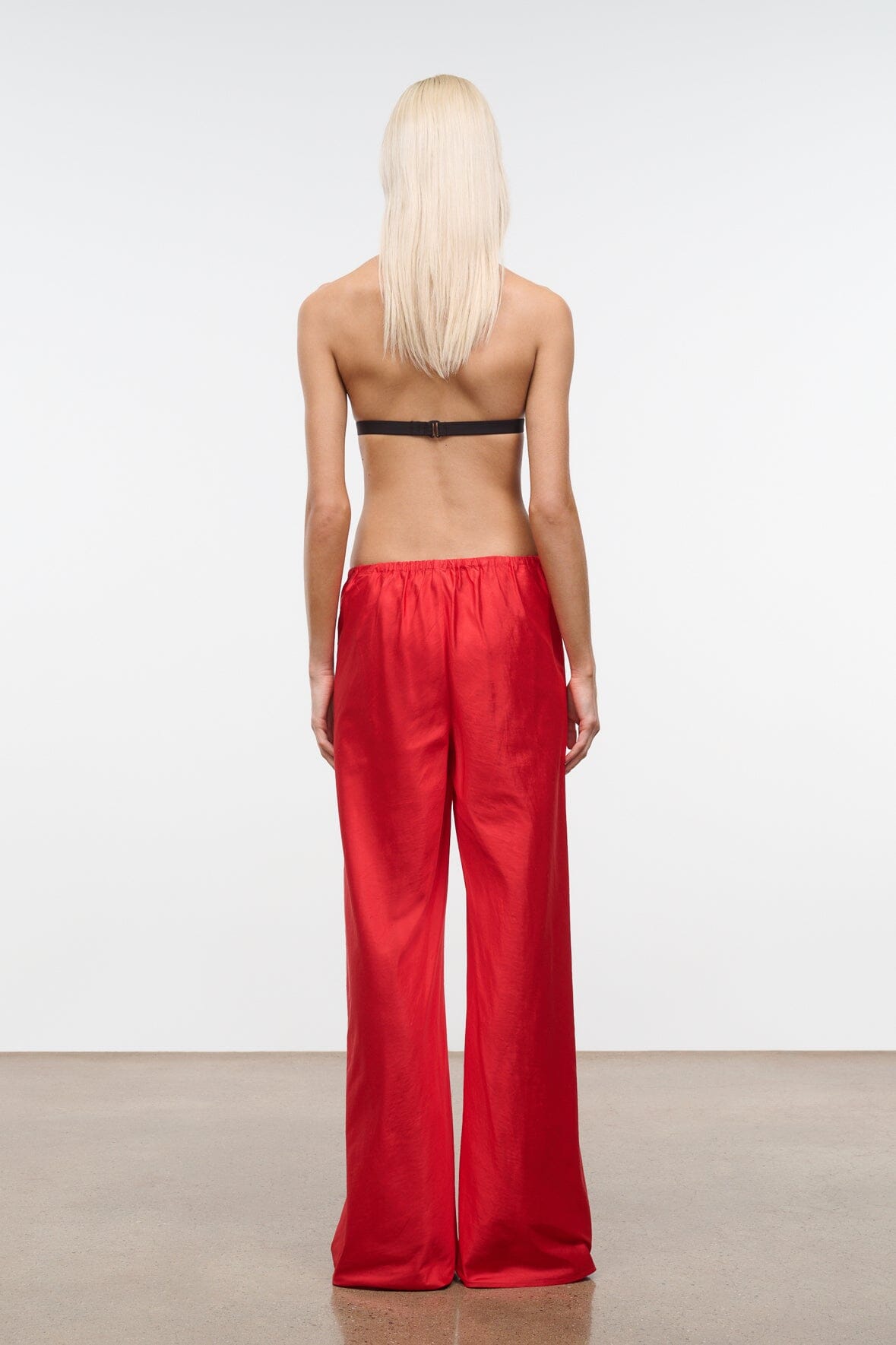 STAUD | Stroll Silk Pant Red Rose