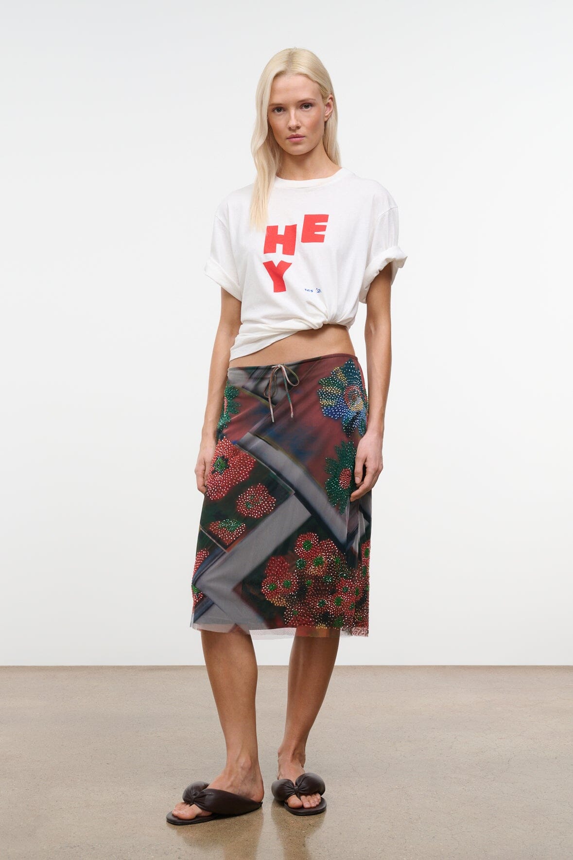 STAUD | Lucia Skirt Superbloom Scarf