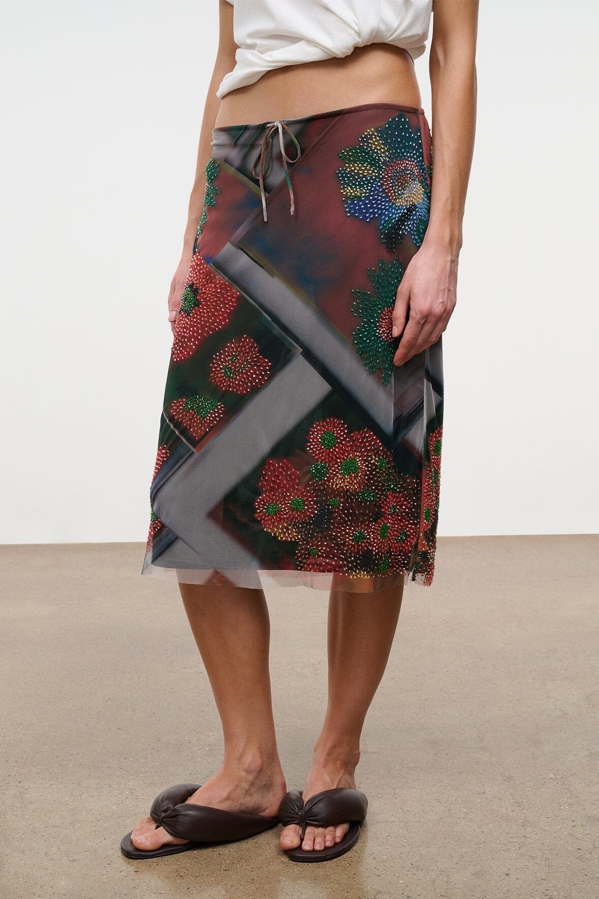 STAUD | Lucia Skirt Superbloom Scarf