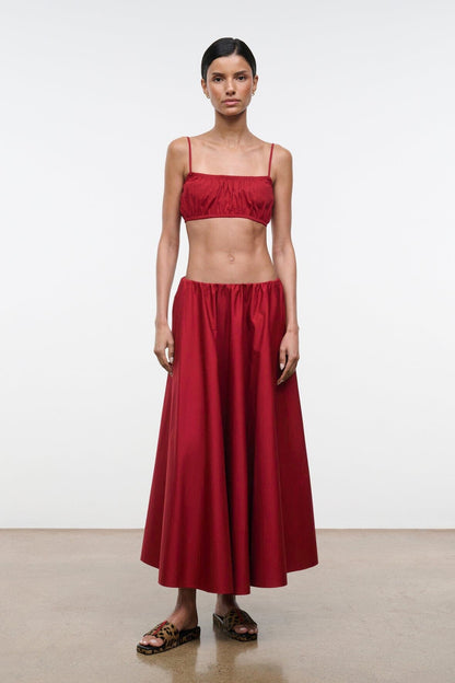 STAUD | Milano Skirt Rouge