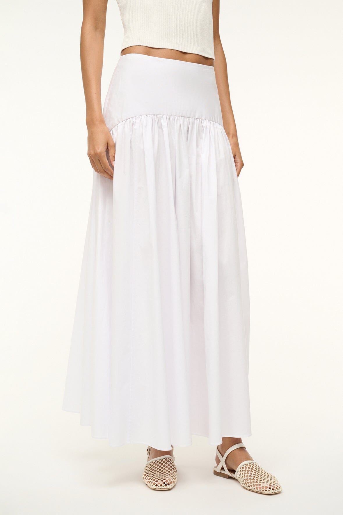 STAUD | Procida Skirt White 1