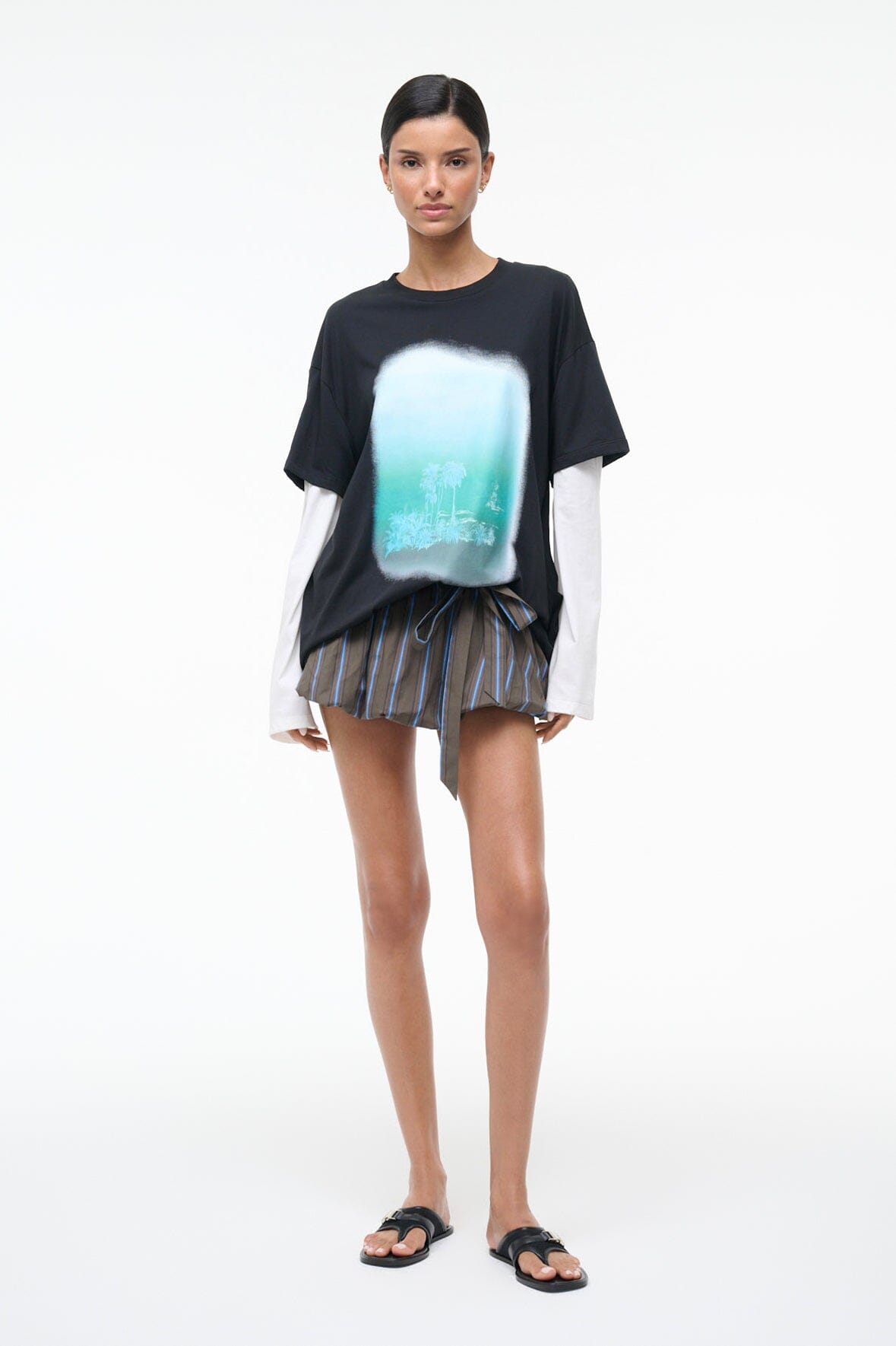 STAUD | Laguna Skirt Huntington Stripe