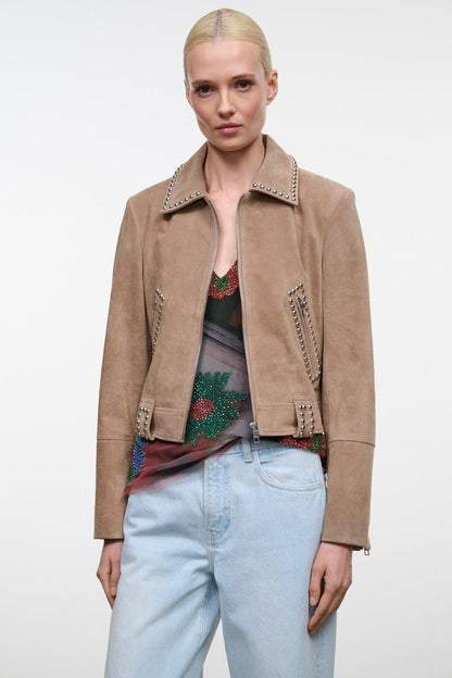 STAUD | Hugo Suede Jacket Dune