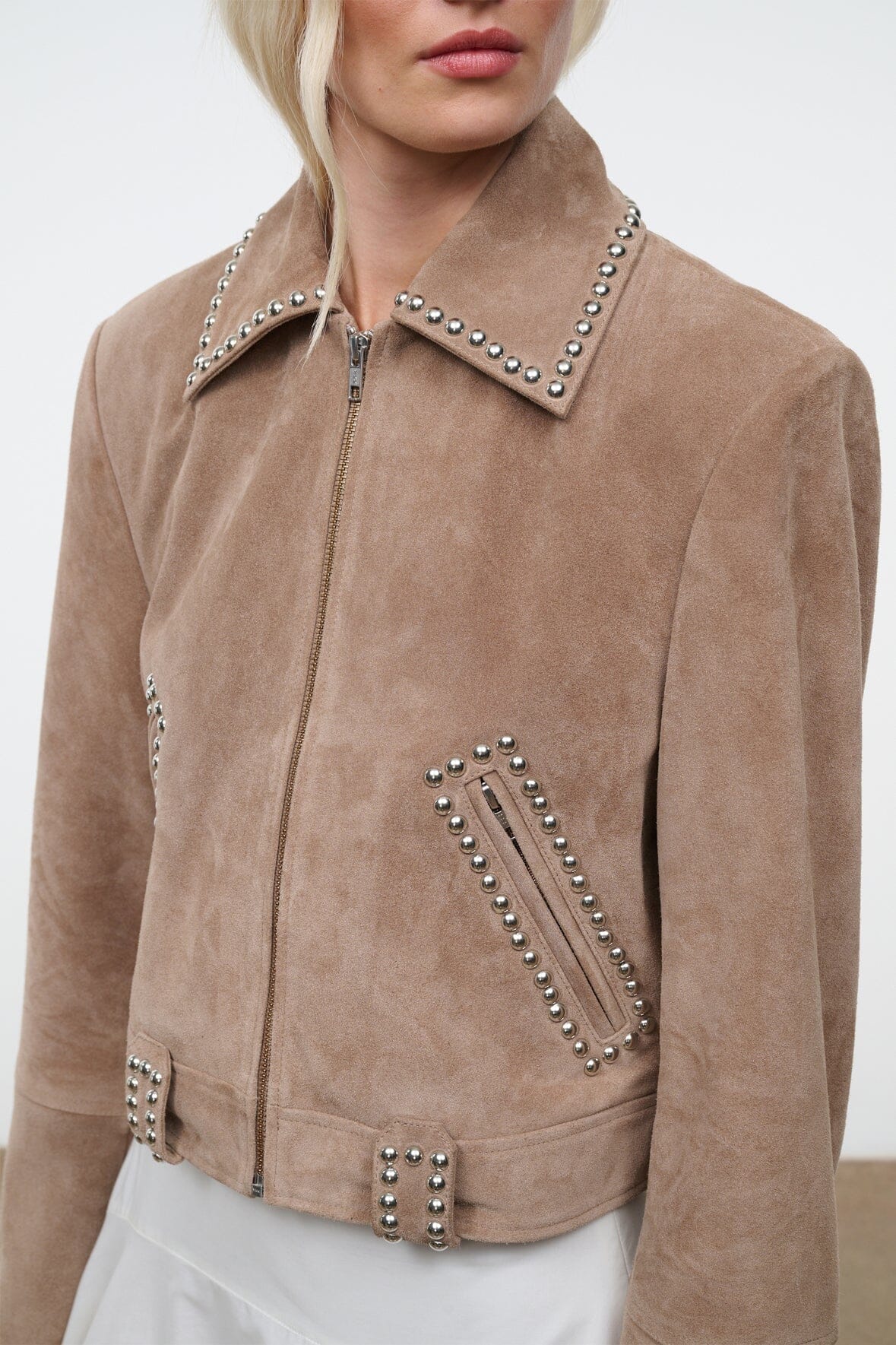 STAUD | Hugo Suede Jacket Dune