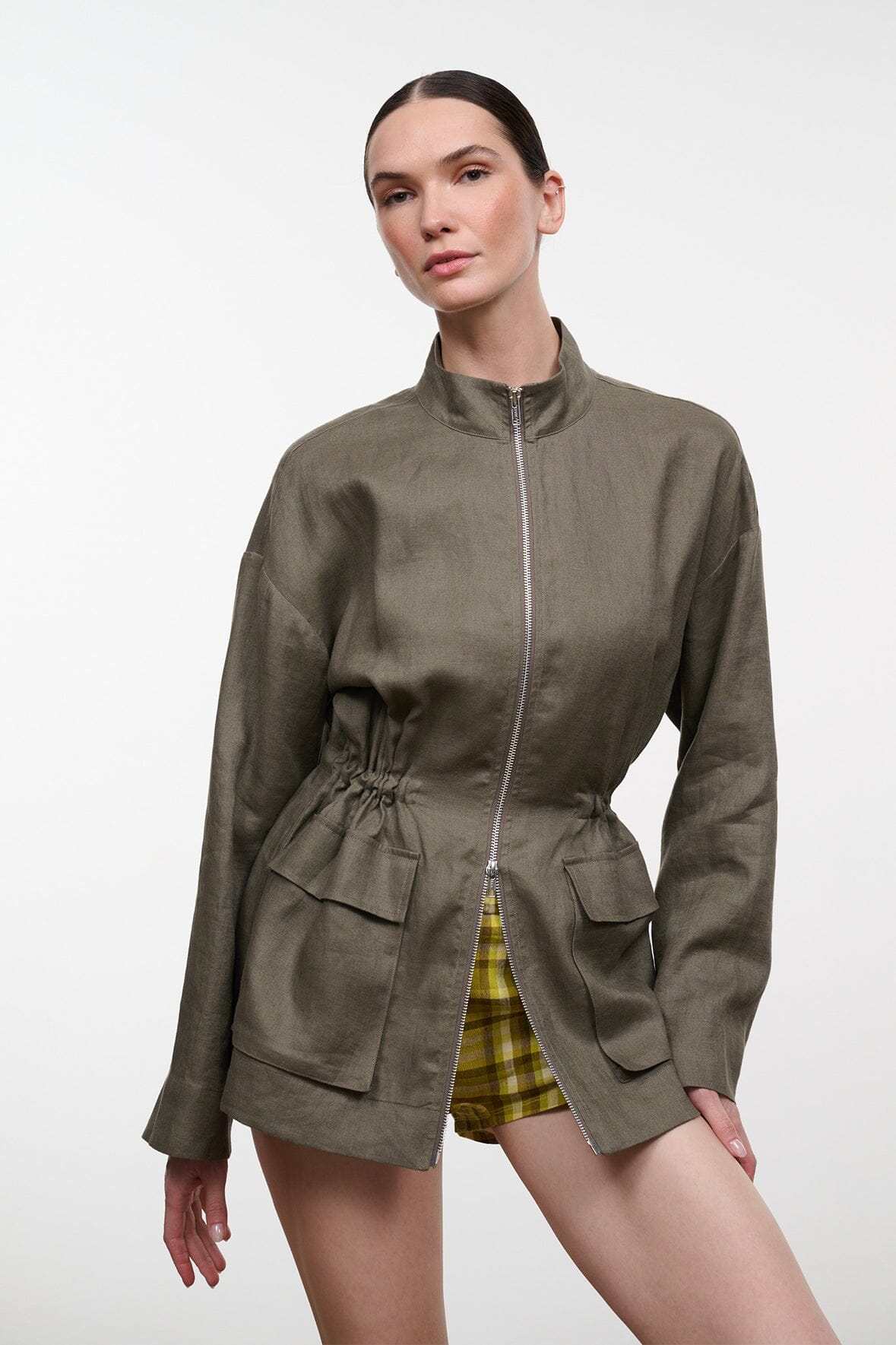 STAUD | Reed Linen Jacket Thyme