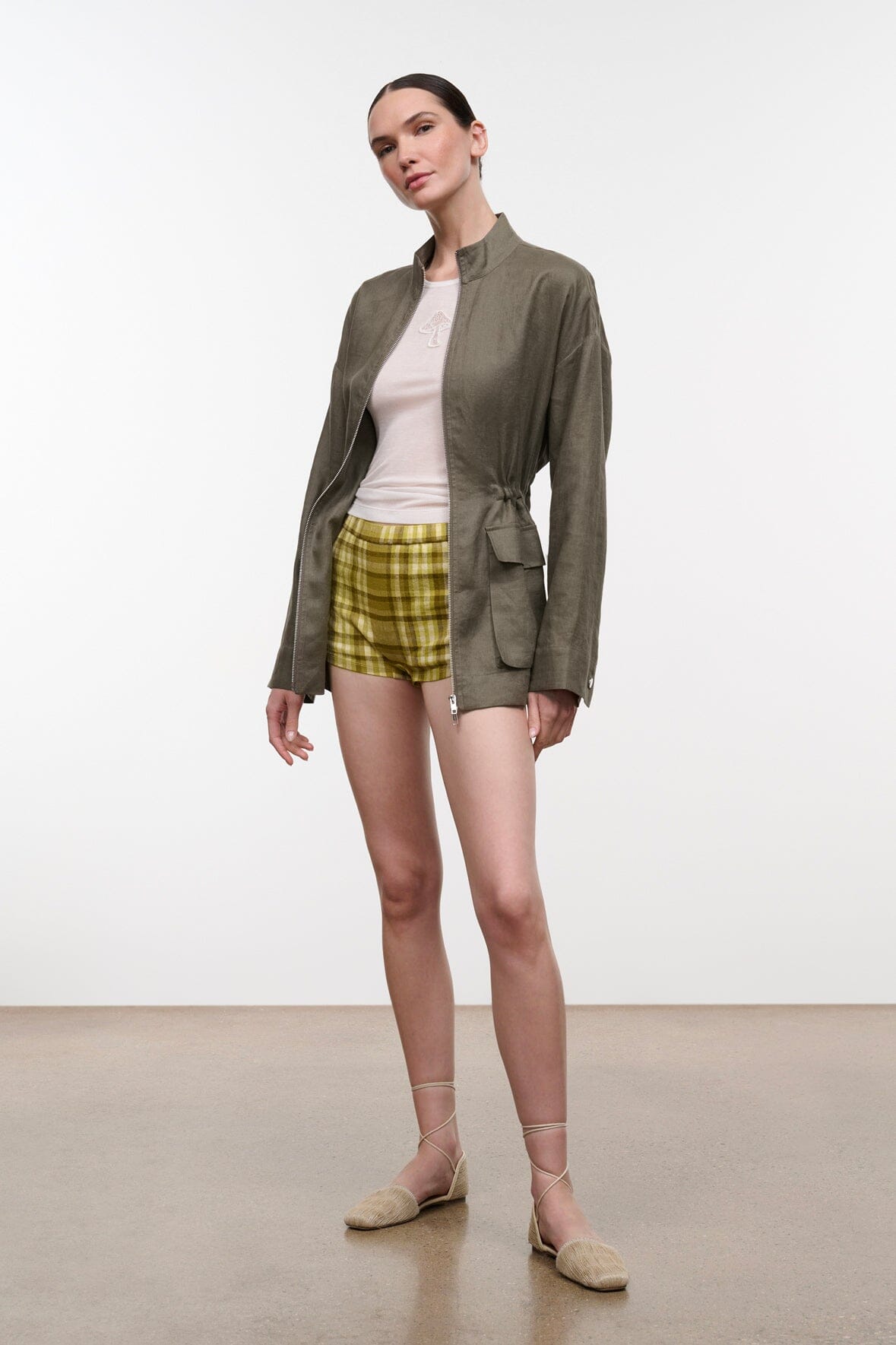 STAUD | Reed Linen Jacket Thyme