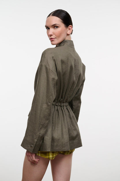 STAUD | Reed Linen Jacket Thyme