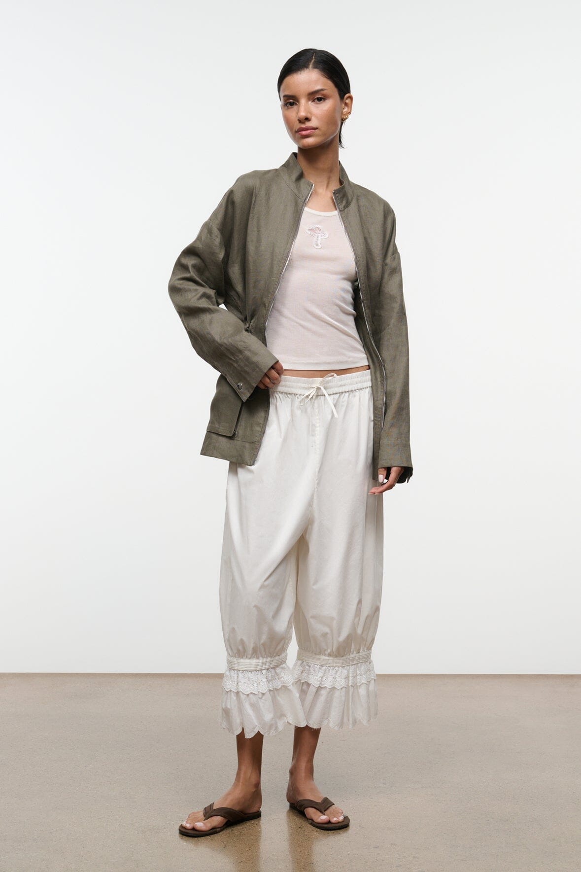 STAUD | Reed Linen Jacket Thyme