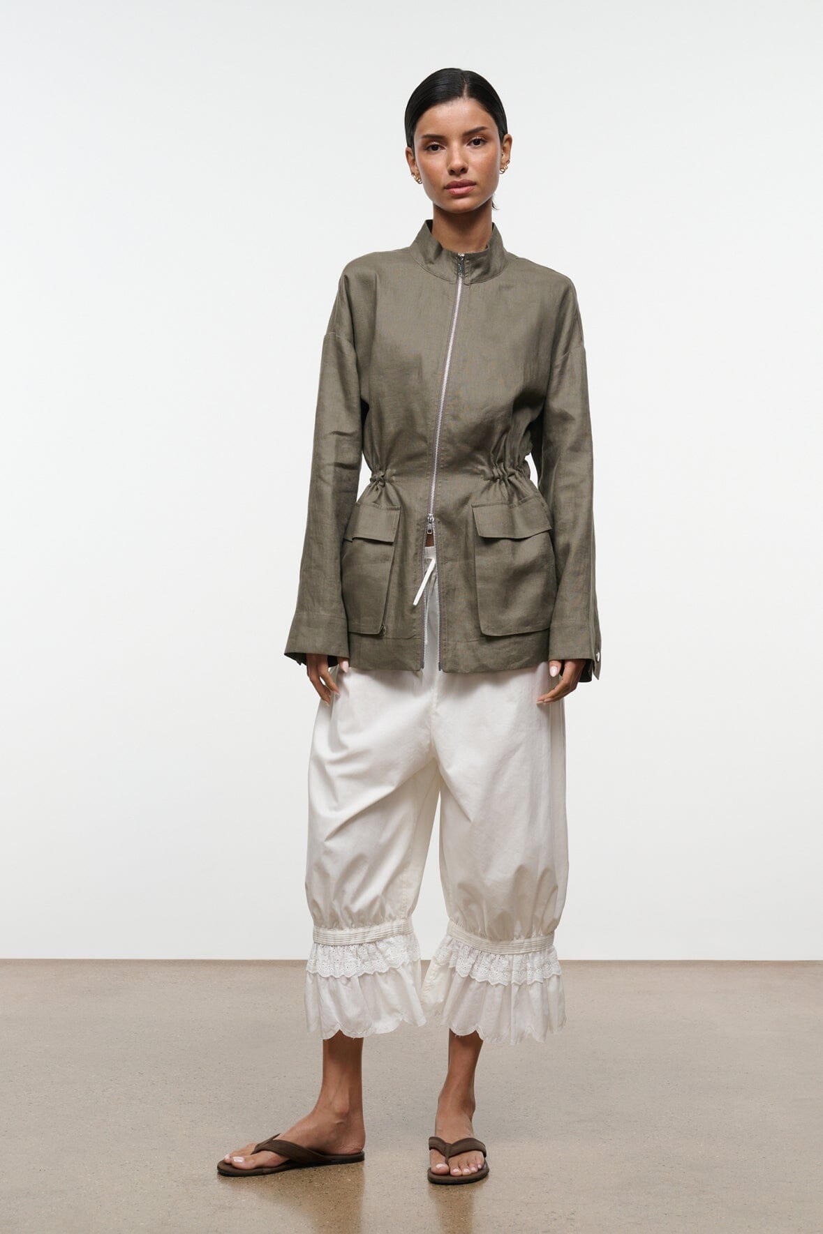 STAUD | Reed Linen Jacket Thyme