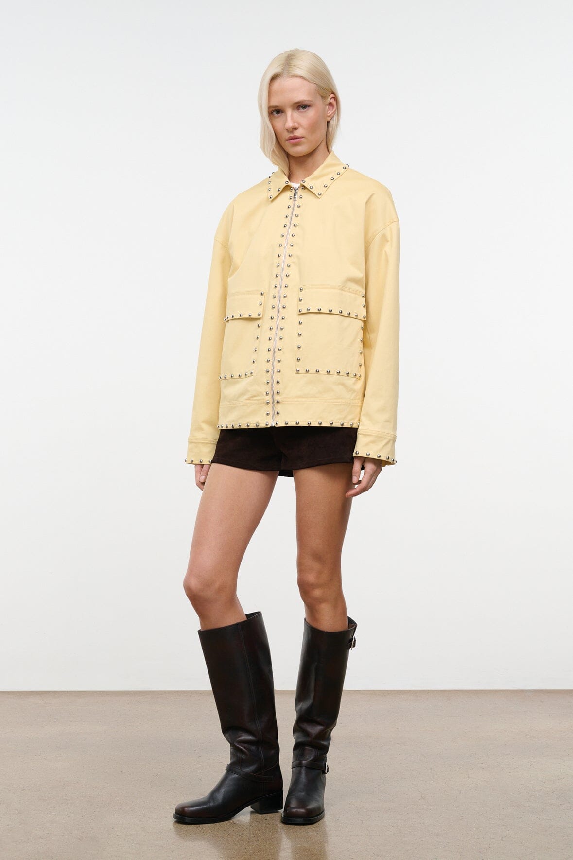 STAUD | Clarke Jacket Butter Studs