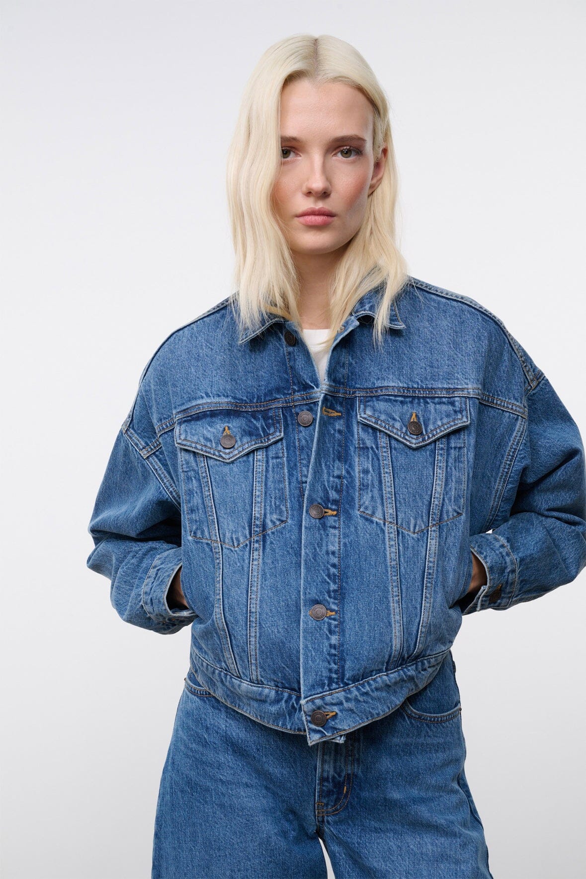 STAUD | Glen Denim Jacket Vintage Wash