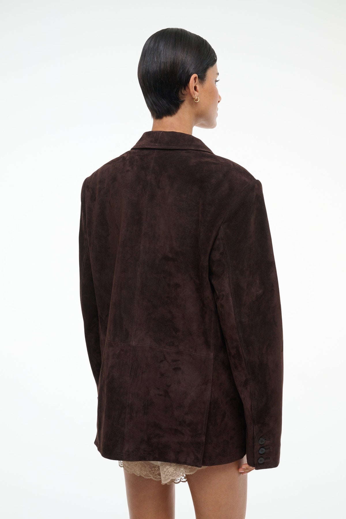 STAUD | Natalie Suede Jacket Espresso