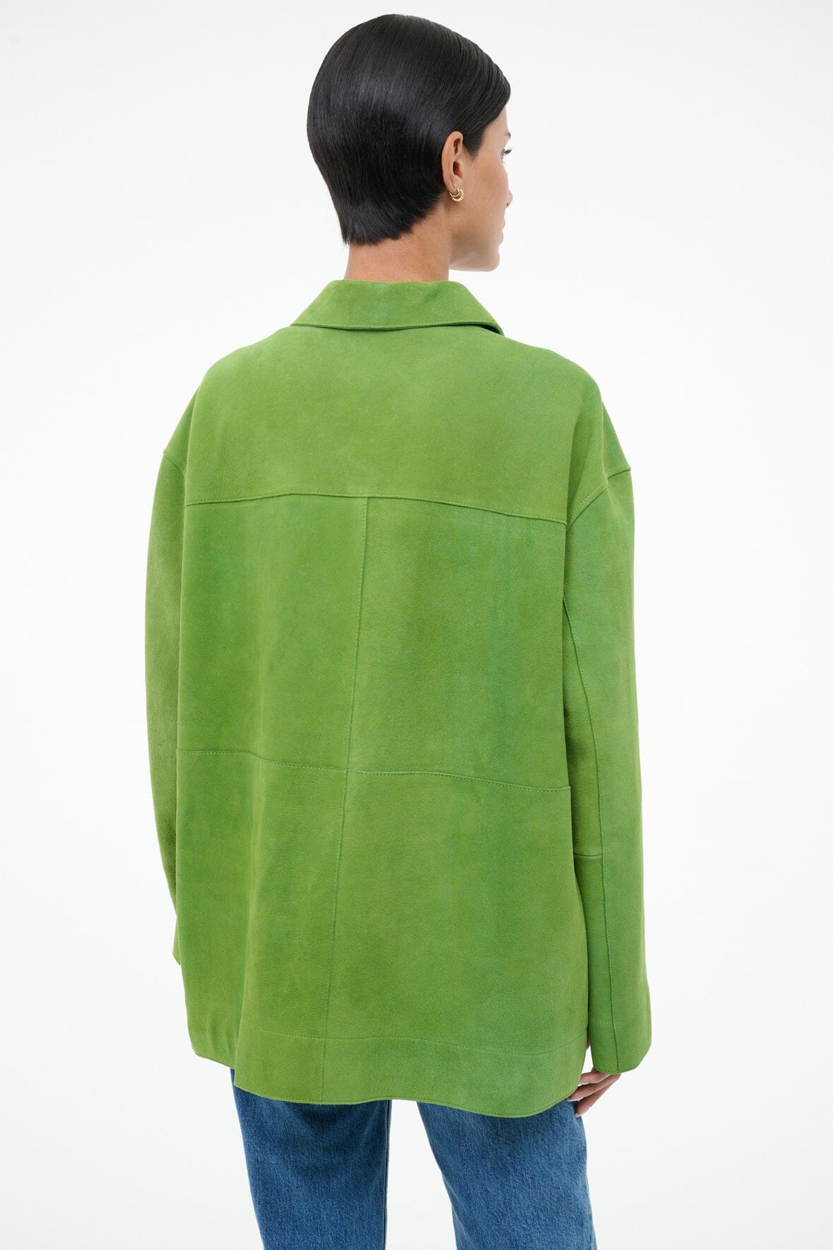 STAUD | Roxanne Suede Jacket Leaf Suede