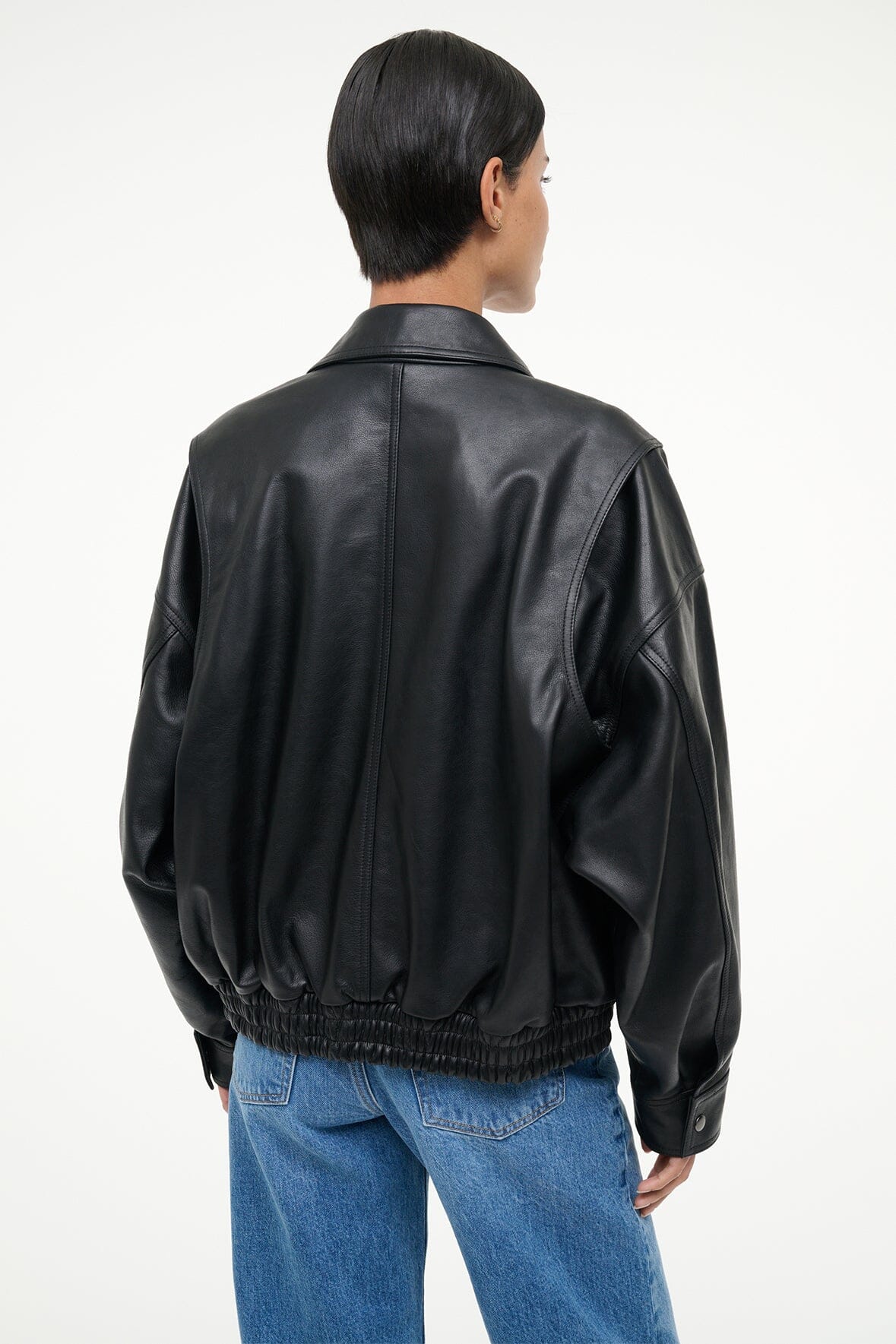 STAUD | Eugene Leather Jacket Black
