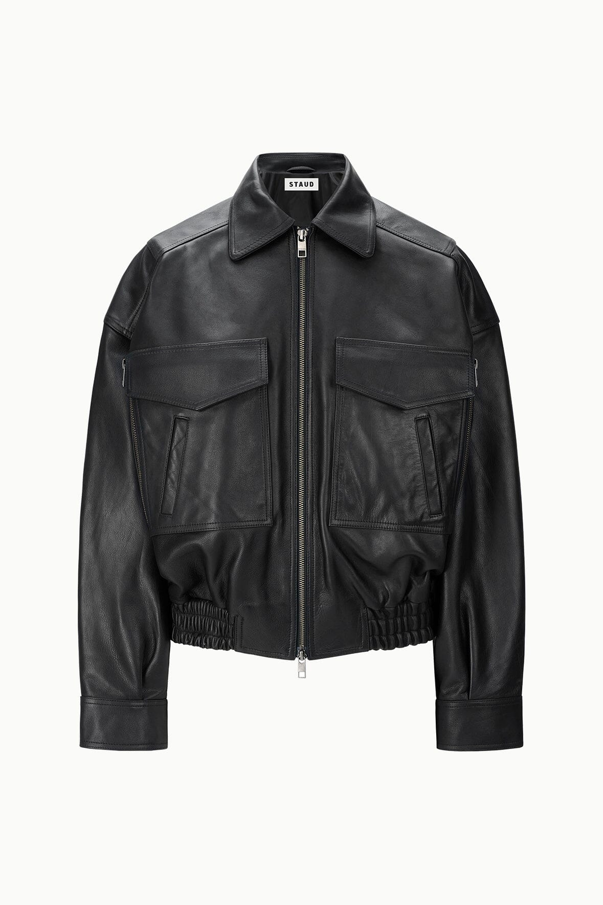 STAUD | Eugene Leather Jacket Black