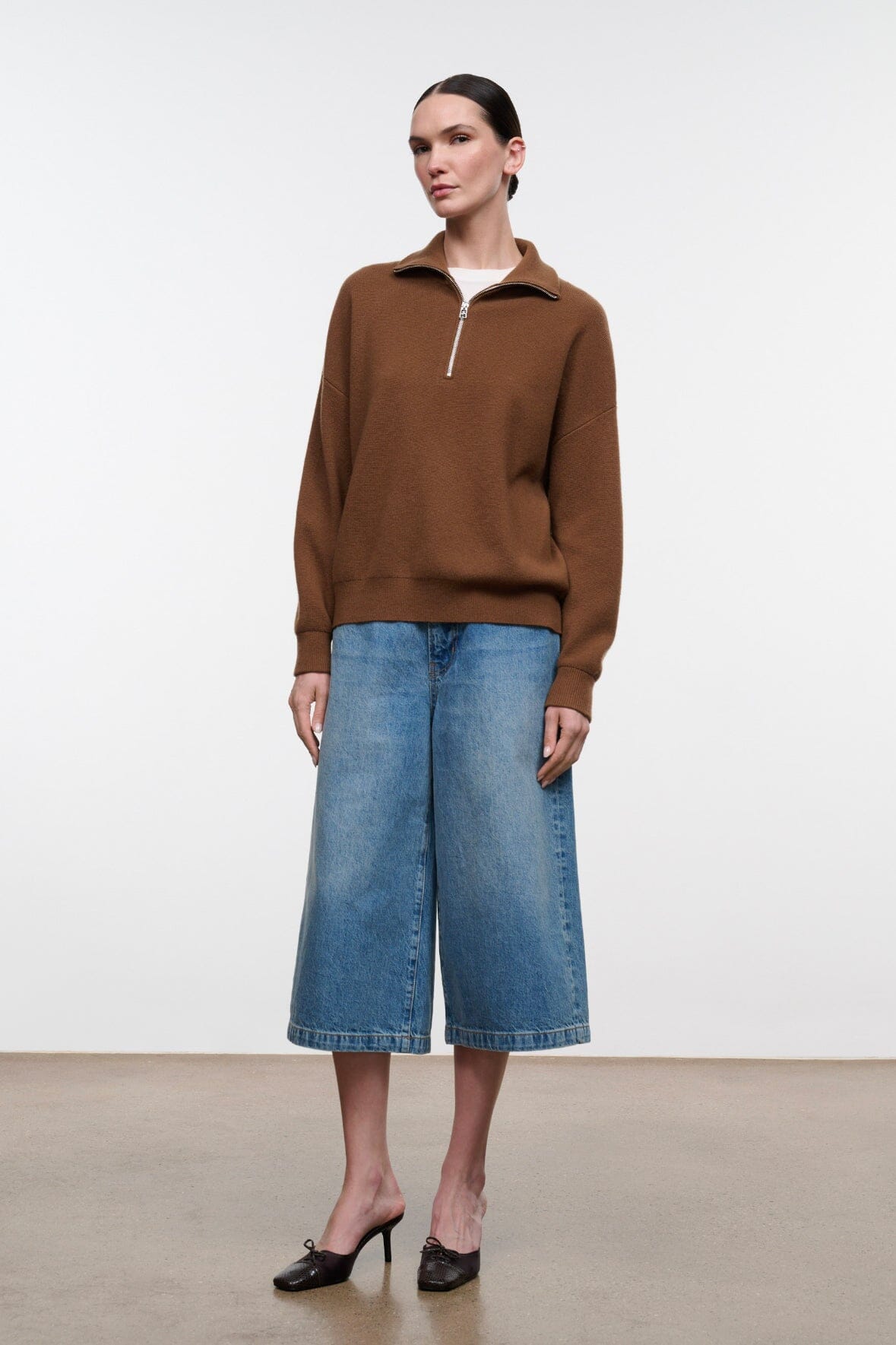 STAUD | Hudson Cashmere Sweater Cigar
