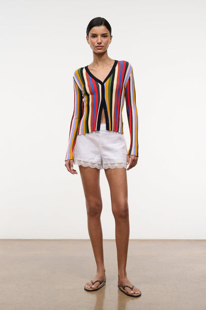 STAUD | Ezra Cardigan Artist Stripe