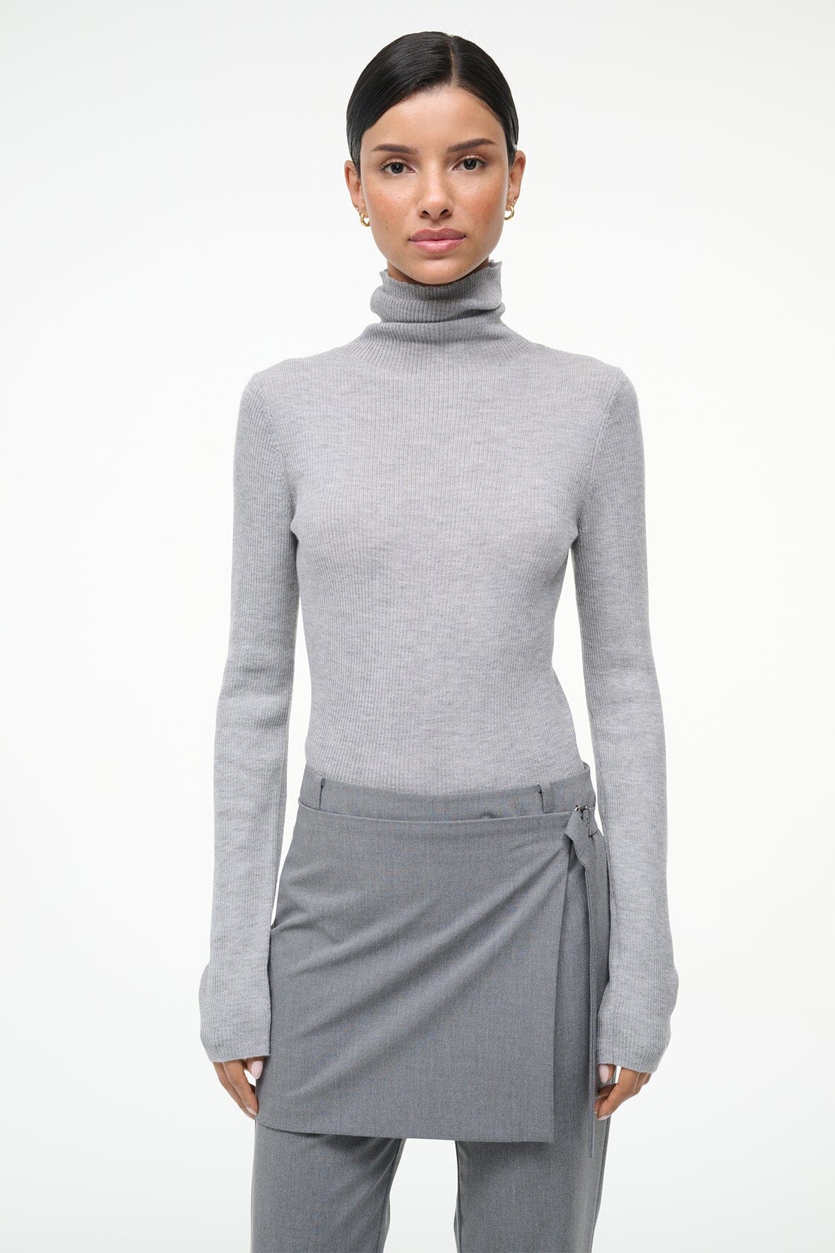 STAUD | Toni Superfinecashmere Sweater Ash Grey