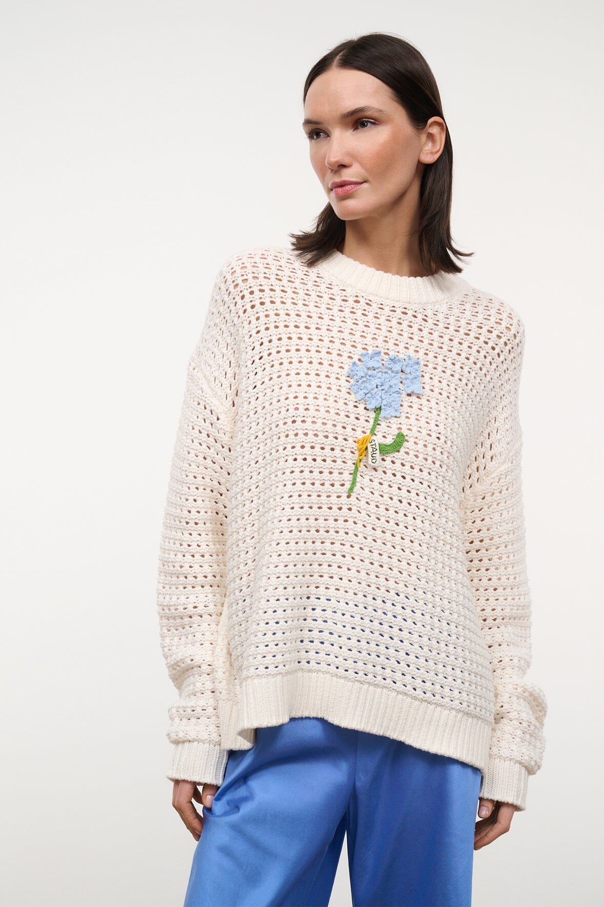 STAUD | Giada Sweater Nantucket Hydrangea