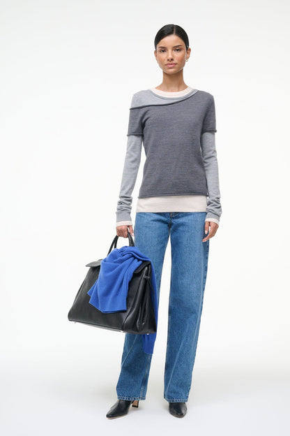 STAUD | Sera Sweater Heather Grey Multi