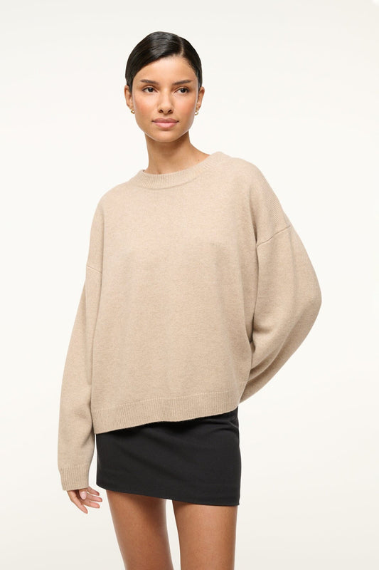 STAUD | Serrano Cashmere Relaxed Crew Stone