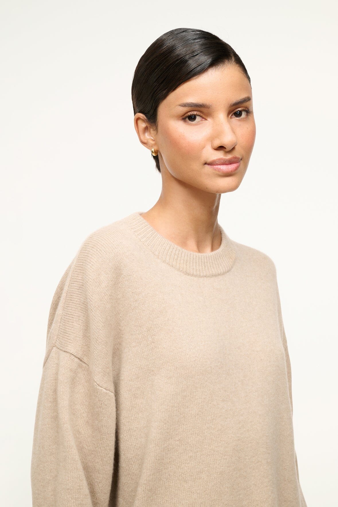 STAUD | Serrano Cashmere Relaxed Crew Stone