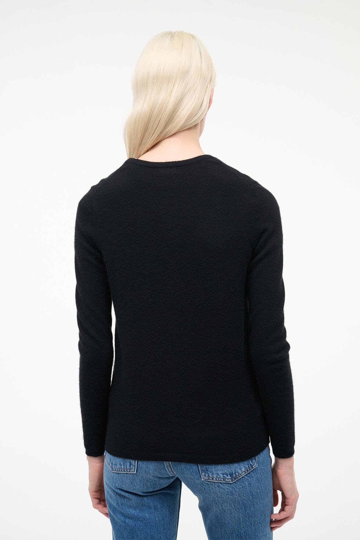 STAUD | Midnight Cashmere Cardigan Black