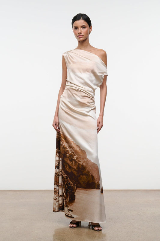STAUD | Phare Silk Maxi Dress Cliffside
