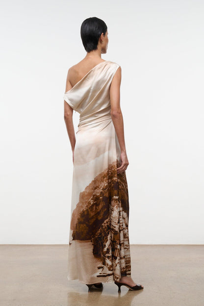 STAUD | Phare Silk Maxi Dress Cliffside