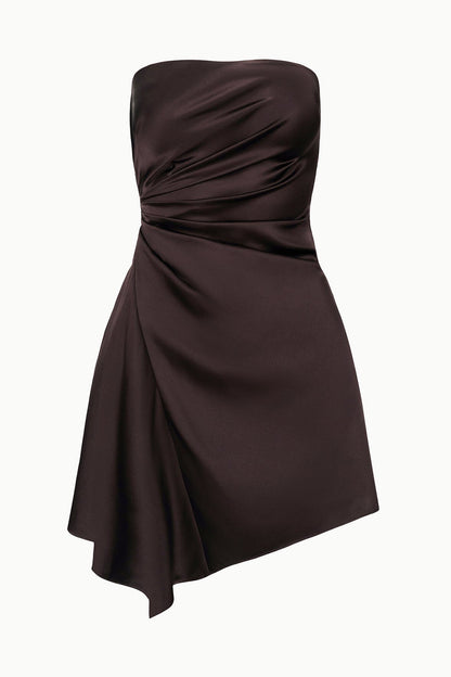 STAUD | Adriana Silk Dress Earth
