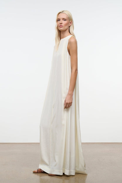 STAUD | Dalia Silk Dress Ivory