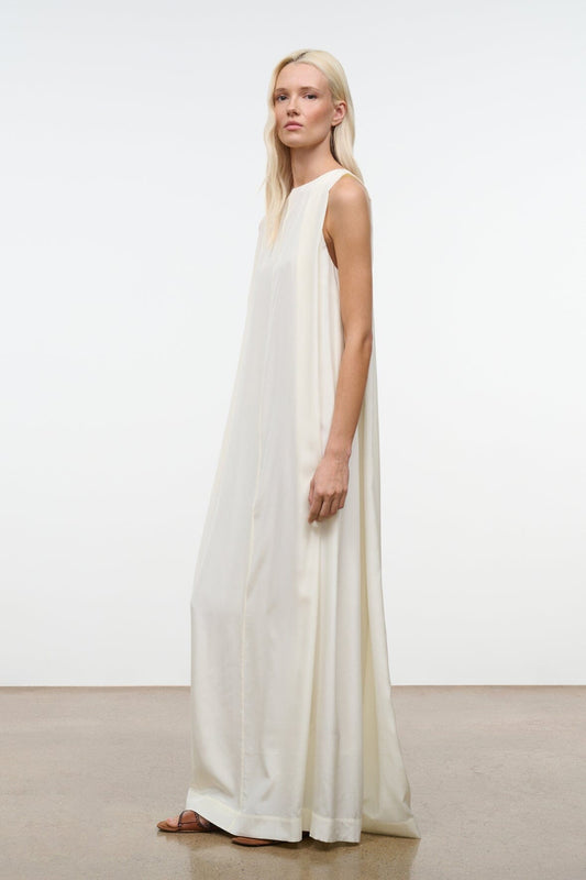 STAUD | Dalia Silk Dress Ivory