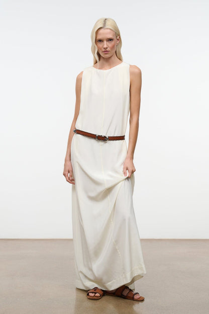 STAUD | Dalia Silk Dress Ivory