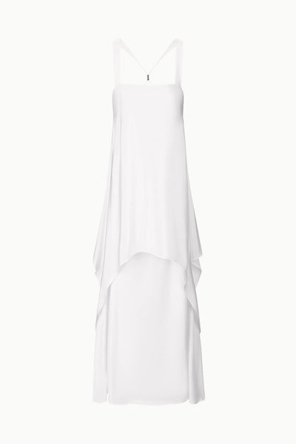 STAUD | Kira Silk Dress Ivory