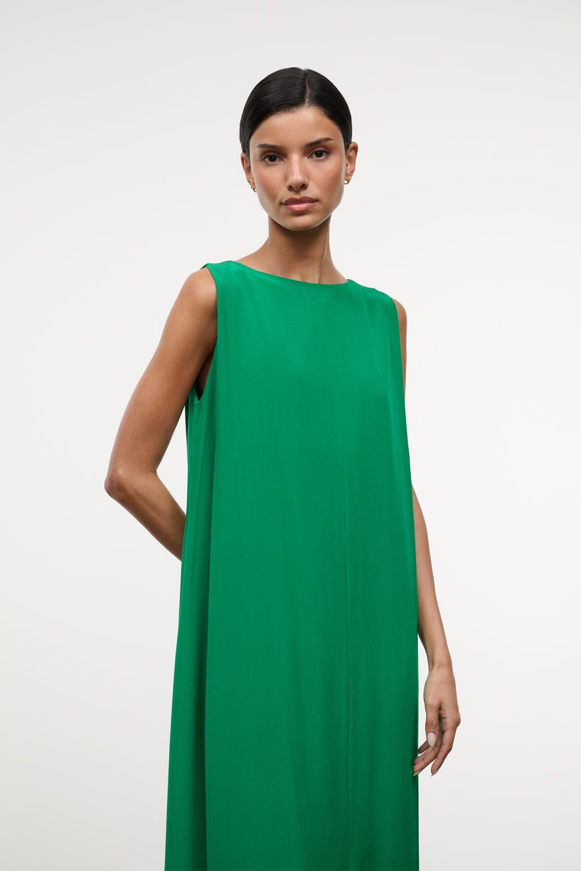 STAUD | Dalia Silk Dress Kelly
