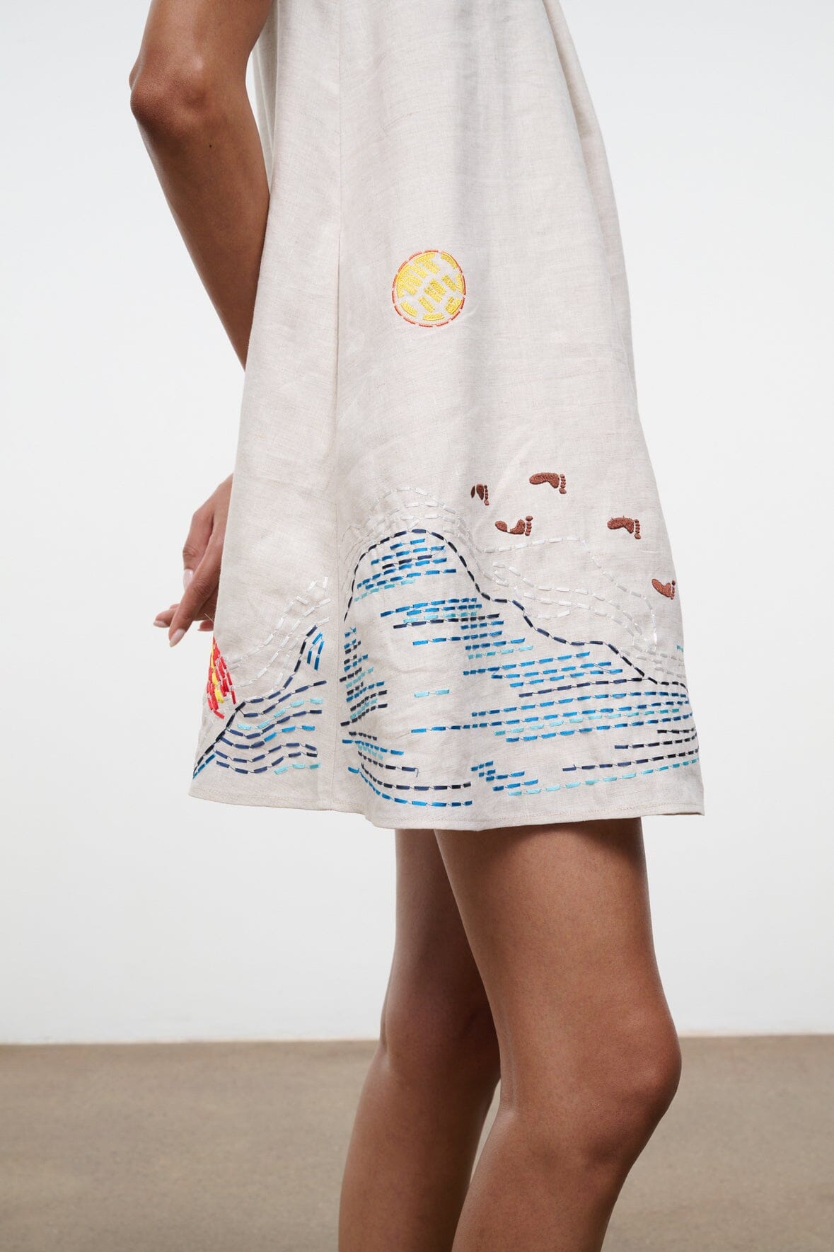 STAUD | Brio Linen Dress Natural
