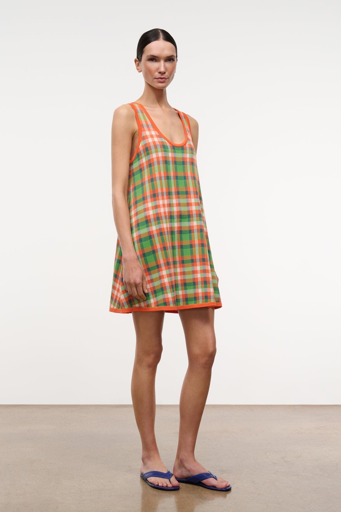 STAUD | Piazza Dress Villa Plaid