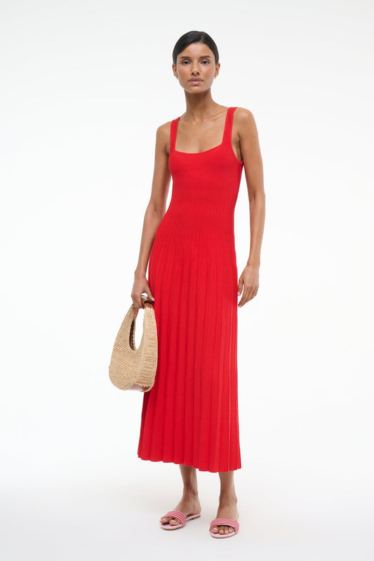 STAUD | Ellison Dress Red Rose