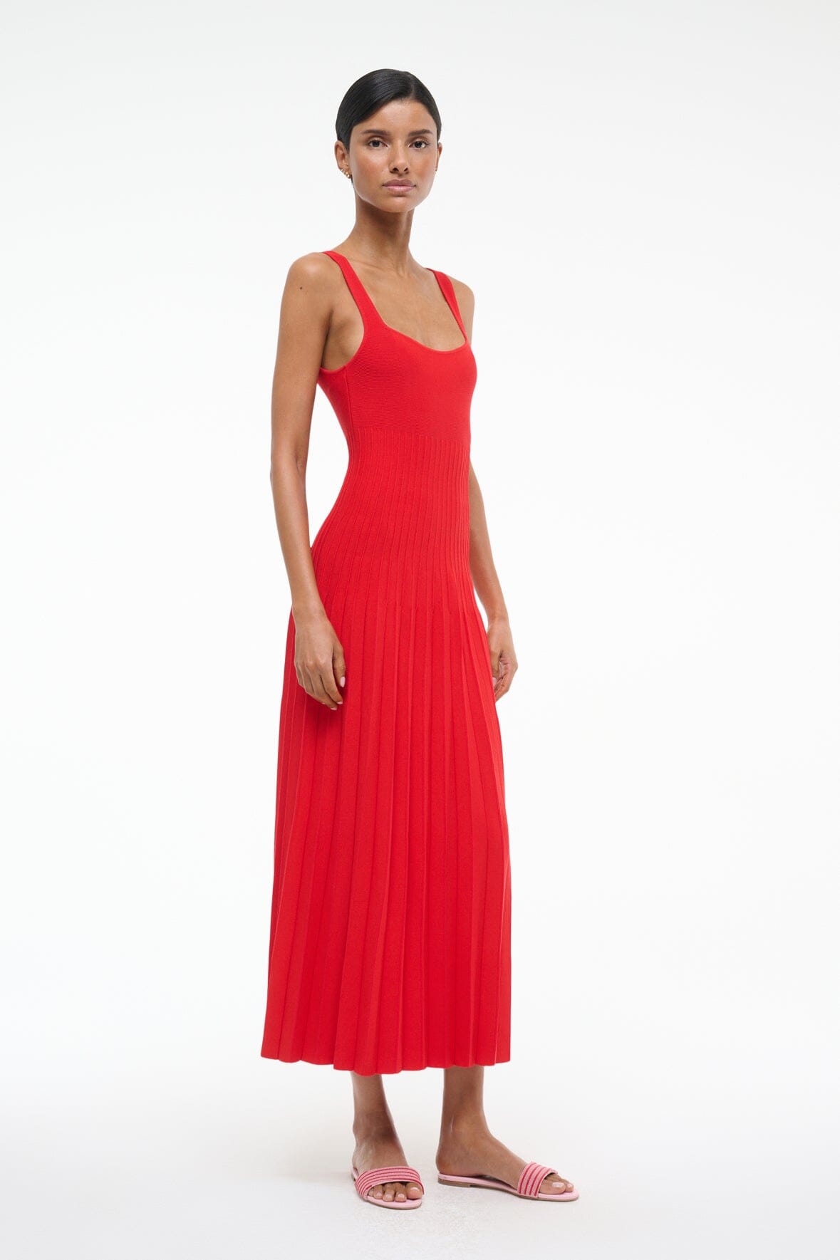 STAUD | Ellison Dress Red Rose