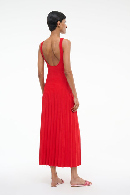STAUD | Ellison Dress Red Rose