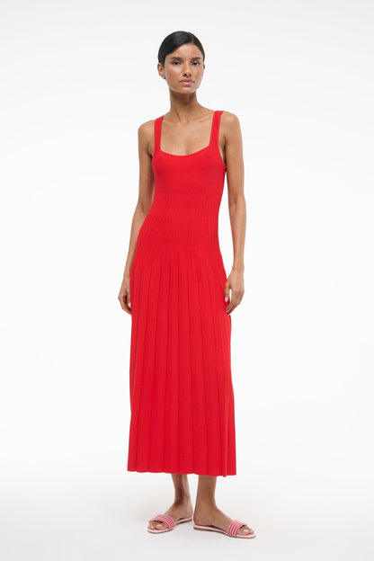 STAUD | Ellison Dress Red Rose