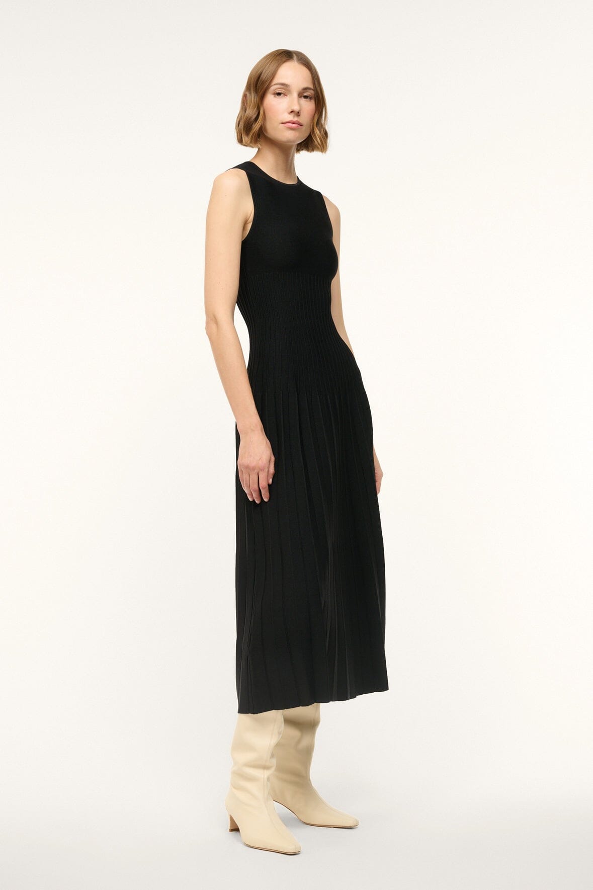 STAUD | Elyse Dress Black