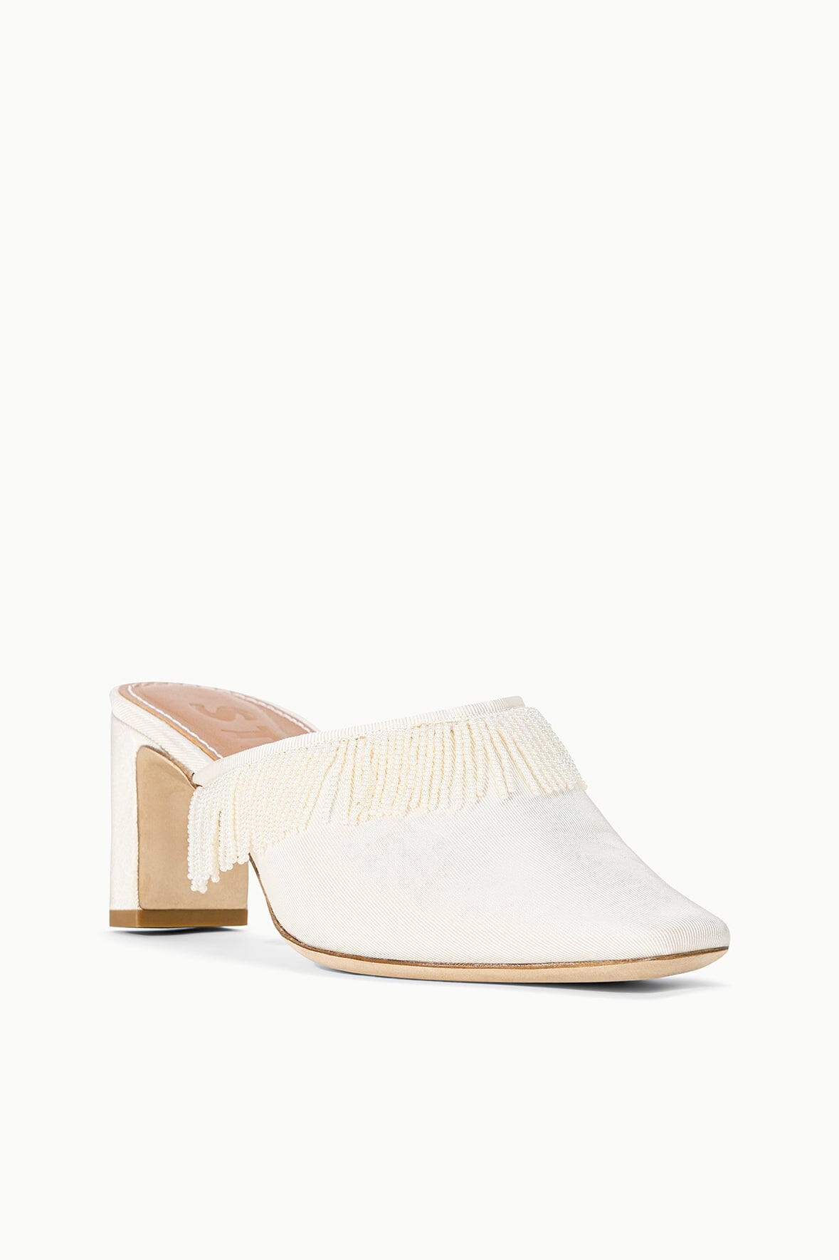 STAUD | Joanna Kitten Heel Mule Ivory