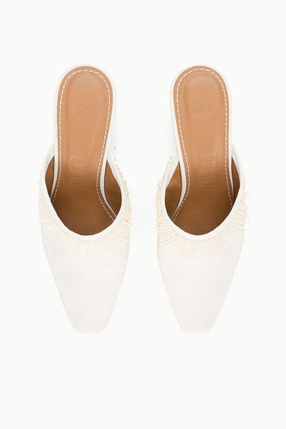 STAUD | Joanna Kitten Heel Mule Ivory