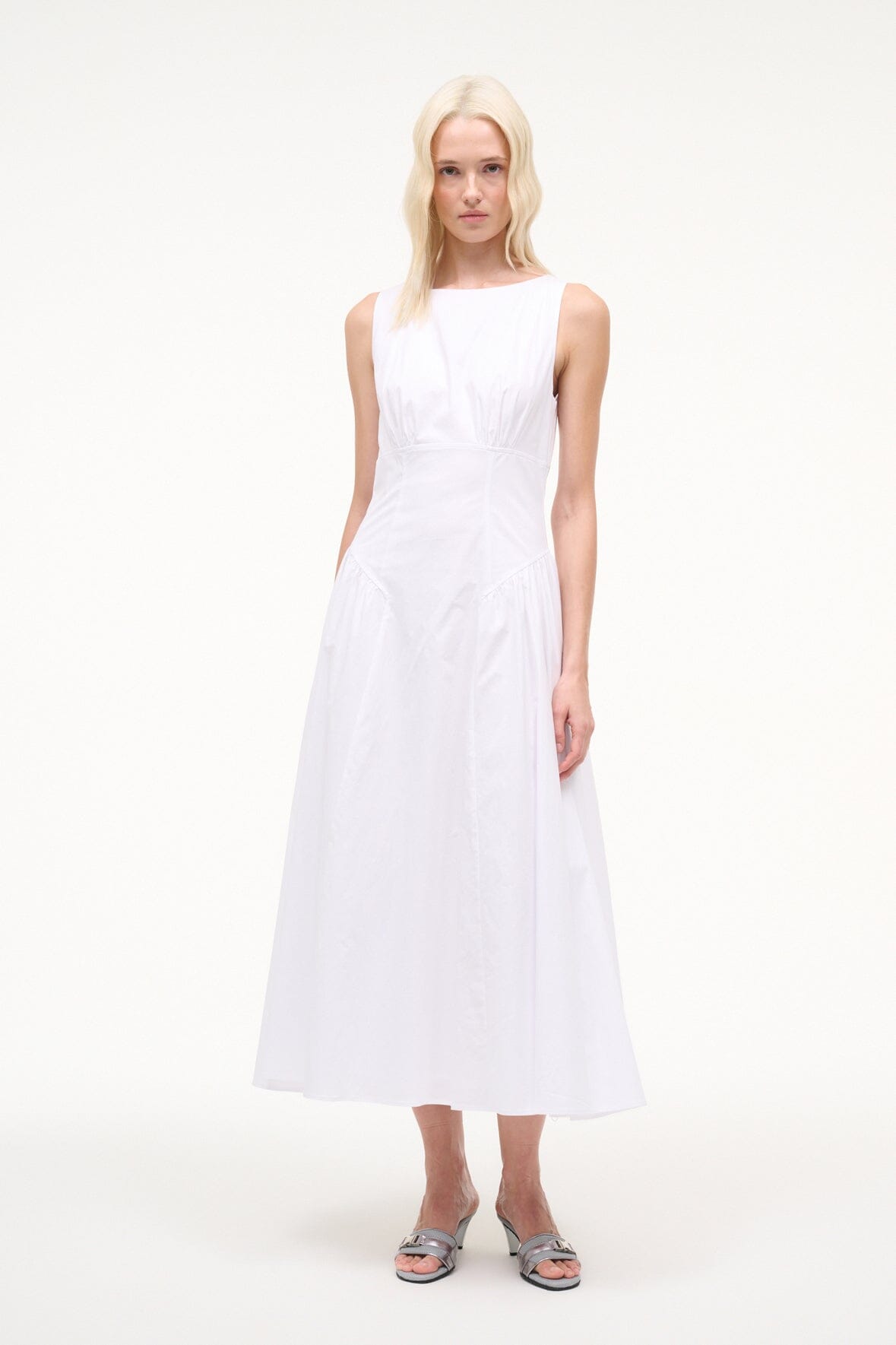 STAUD | Gwen Dress White