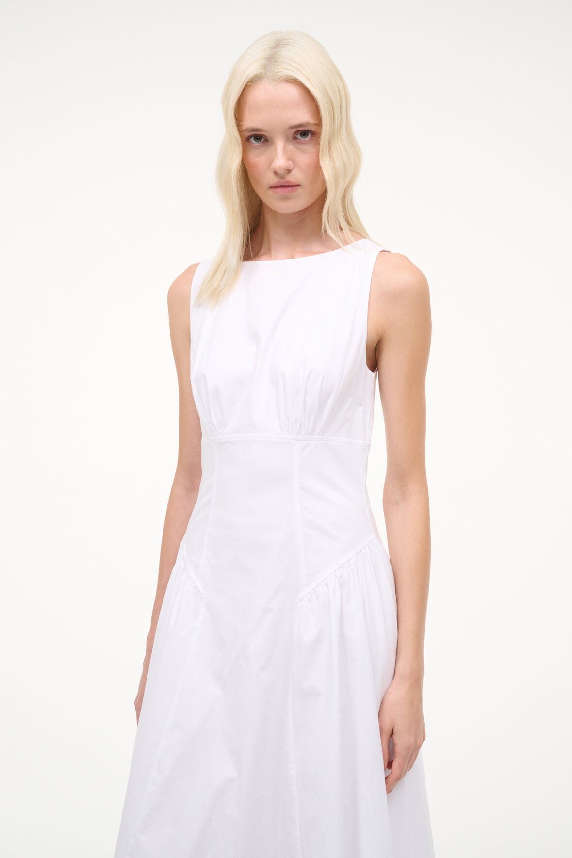 STAUD | Gwen Dress White